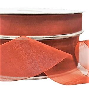 Rust Organza Ribbon 20mm x 100m