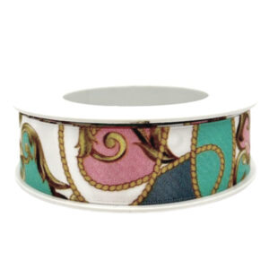 Scarf – “LV” Pink, Blue & Green 25mm x 15