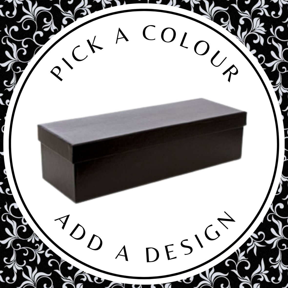 Design Wine Box – Black Kraft 405 x 102 x 100mm