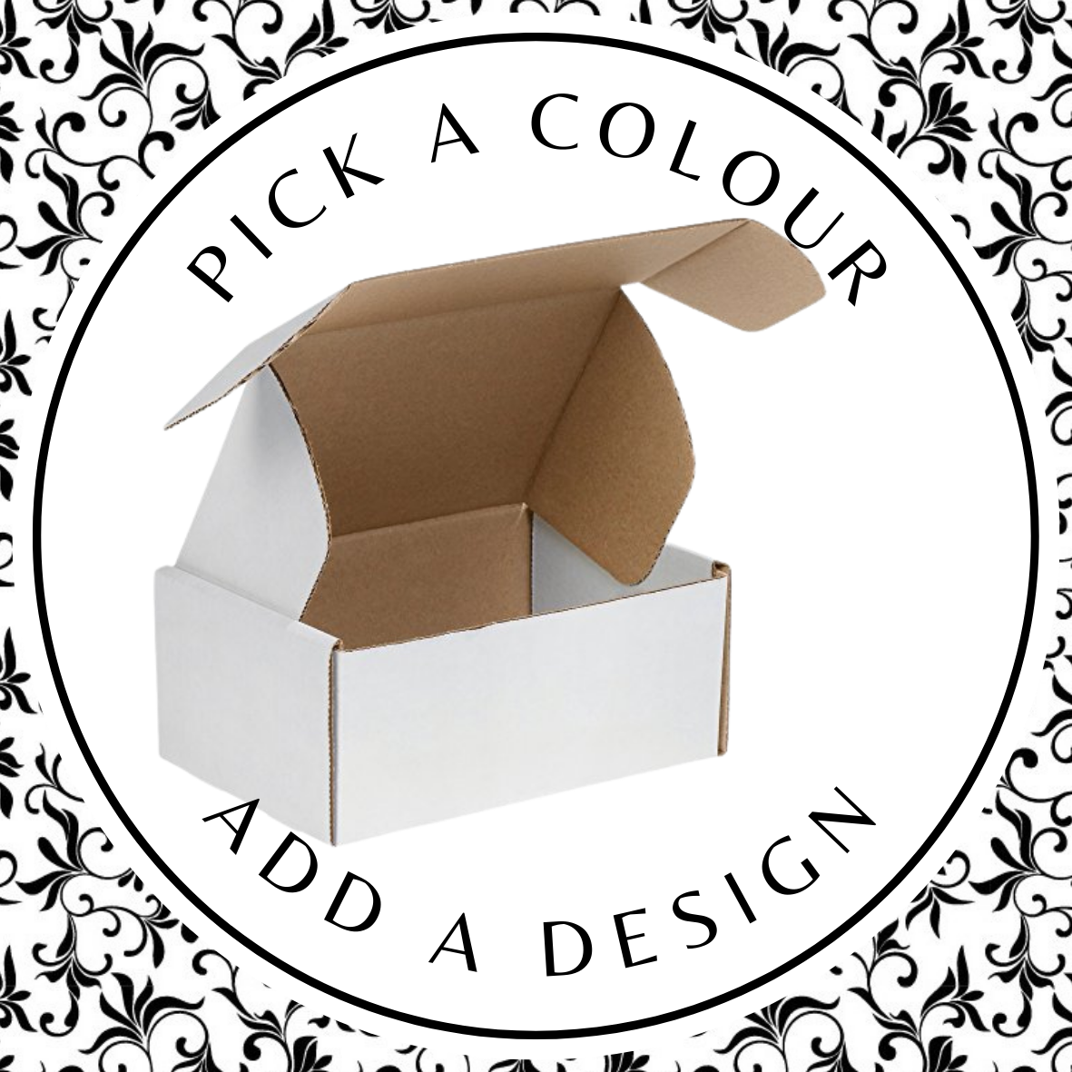 Design Shipper Box (Small Rectangle) – White Kraft
