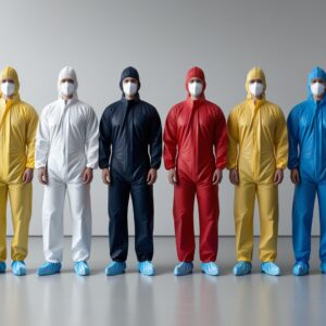 White Reusable coveralls