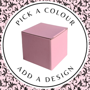 Design Cube Box (L) – Pink Kraft 200 x 200 x 200mm