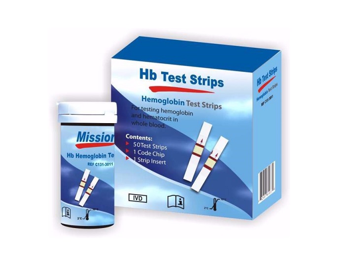 Mission HB Hemoglobin Test Strips 50’s