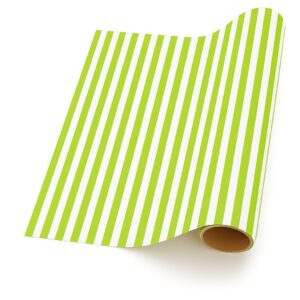 Thin Stripe – Lime Green & White (50m x 50cm Roll)