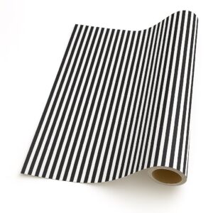 Thin Stripe – Black & White (5m x 50cm)