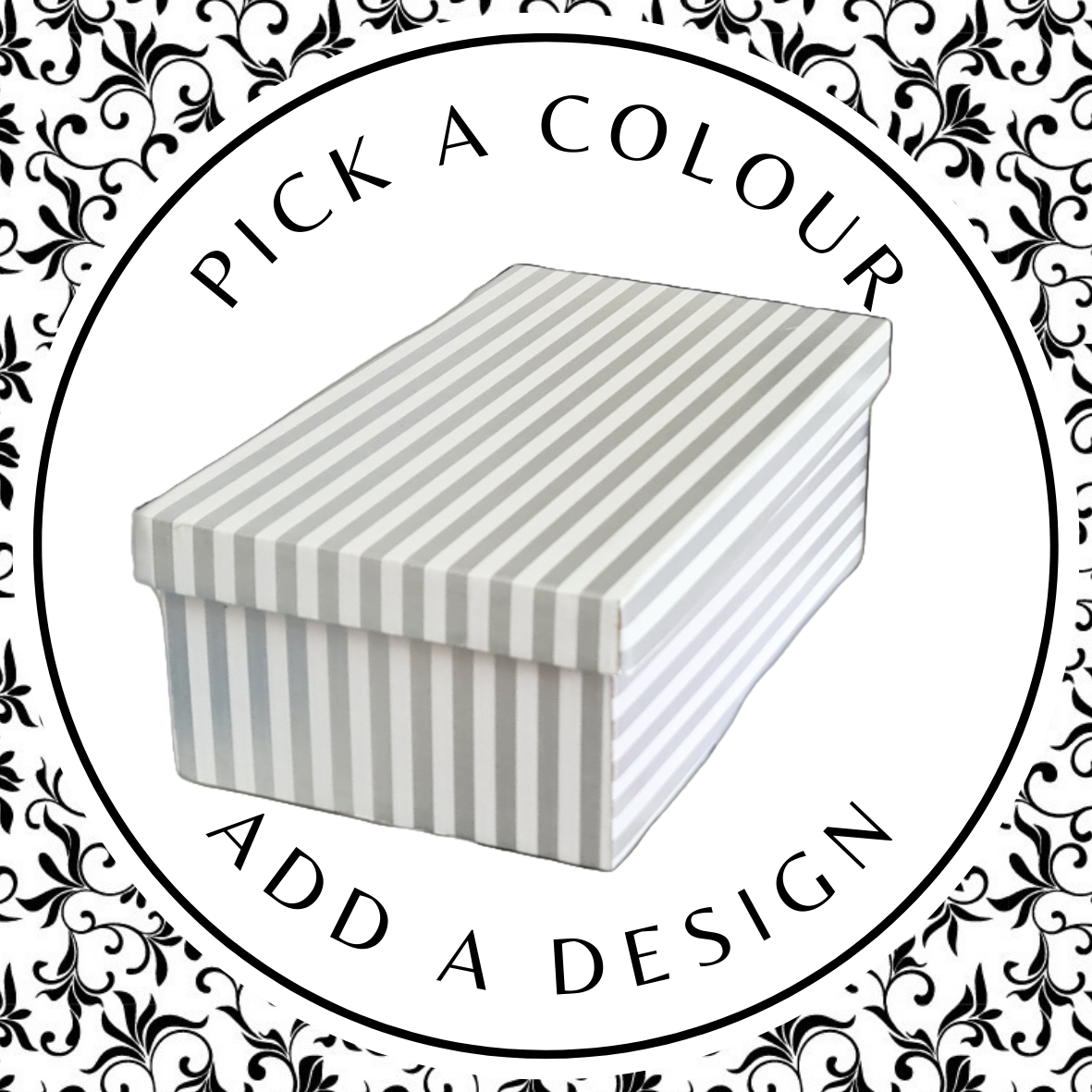 Design Shoe Box – White Kraft 325 x 200 x 115mm