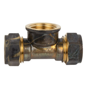 Compression Brass Tee Cxcxfi 15Mmx1/2 Sabs