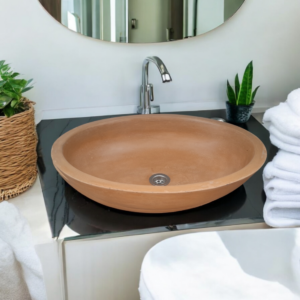 Angels Rock Pool Burnt Orange Bespoke Bathroom Sink 545X400X165Mm