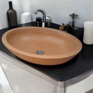 Alternative view of Angels Rock Pool Burnt Orange Bespoke Bathroom Sink 545X400X165Mm