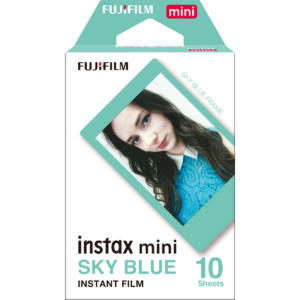 Instax Film Mini Pat Sky Blue Frame 1 Pack (10 Sheets)
