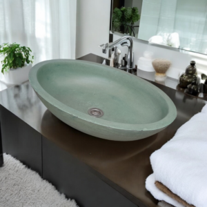 Angels Rock Pool Green Bespoke Bathroom Sink 545X400X165Mm