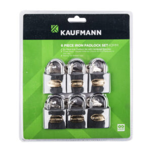 Kaufmann Steel Lock Set 6 Pc 30Mm