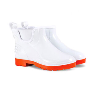 Wayne Ladies Slip-On Gumboots Size 7 White And Red