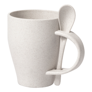 400ml Eco Friendly Bamboo Fiber Mug with Spoon