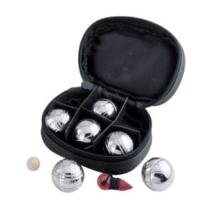 Mini Boules – Chrome finish 6 Boules Set, for travelling light o