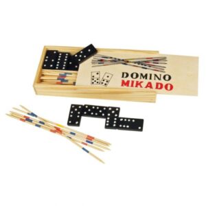 Game set of Domino’s and Mikado.