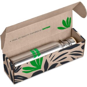 700ml Stainless Steel & Bamboo Water Bottle in Custom Branded Gift Box