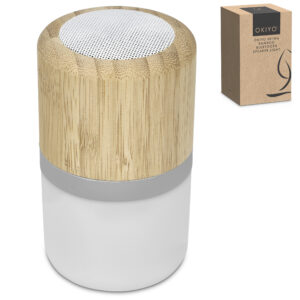 Bamboo Bluetooth Speaker & Light – Rechargeable