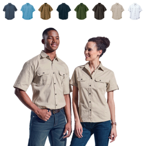 Barron Mens Plain Bush Shirt Short Sleeve – Avail in Many Colours