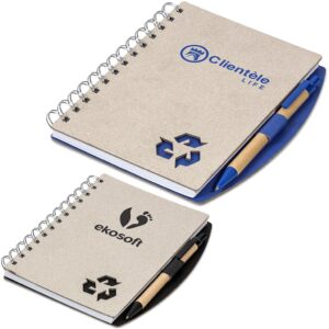 Bonaire Eco-Logical Spiral Notebook & Pen – Available in Black or Blue