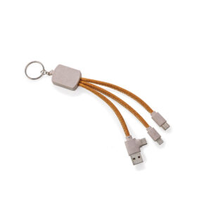 Braided 3in1 Charging Cable Keyring – 5V 2A