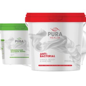 Bucket of 70% Alcohol Cleaning Wipes – 500 wipes per bucket. Min 6 Buckets. SABS Approved