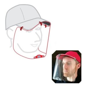 Cap Shield – Retro Fit Shield. Clips Onto Any Cap – Min 150 units