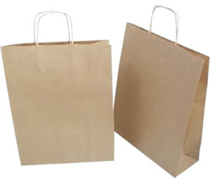 Recycled Paper Bag – – Size: 305mm x 420mm x 160mm (large) – Mi