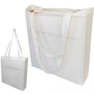 Natural Cotton Tote Bag with long handles – Size: 380mm x 420mm