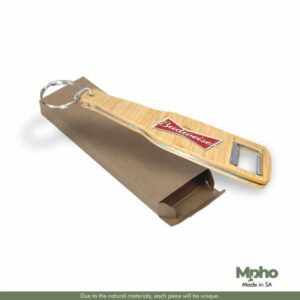 Eco Friendly Wooden Bottle Shaped Bottle Opener Keyring In Gift Box – Min 100 Units