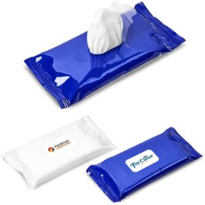 Go-Bac Wet Wipes 10 Pack Anti-Bacterial Pocket Wipes – Avail White or Blue