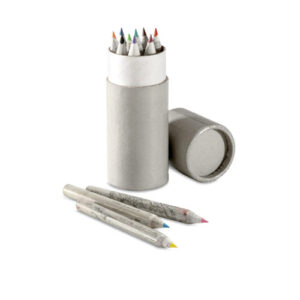 Recycled colour pencils in tube