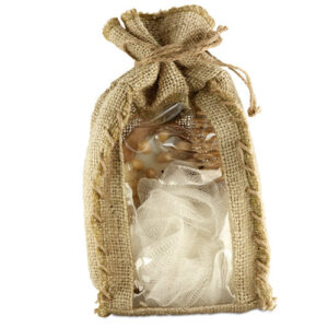 Bath set in jute bag