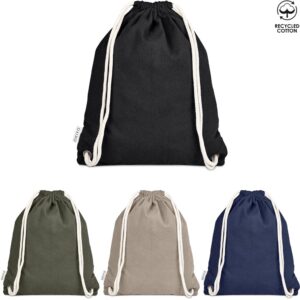 Kinchaku Recycled Eco Friendly Canvas Drawstring Bag – 320gm Heavy Duty