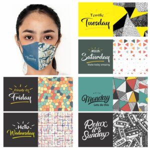 Ladies Days of the Week 3 layer Beak Mask – 7 different masks per pack. Min 20 packs
