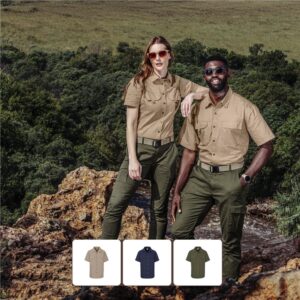 Ladies Mawenzi Short Sleeve Outdoor Bush Shirt – Breathable With Velcro Pockets