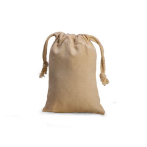 Natural Cotton Fibre Drawstring Pouch – 18.5cm
