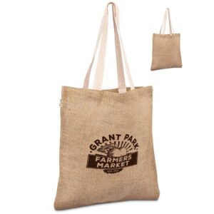 Natural Jute & Cotton Eco Friendly Shopper Tote Bag