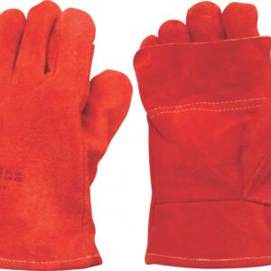 Leather Glove Heat Red Cuff 2.5 inch