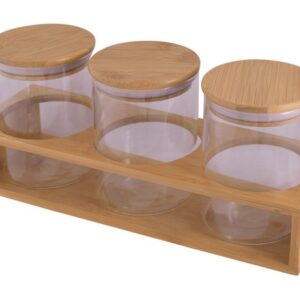 3-Piece Storage Jars & Stand