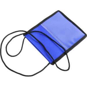 Conference Pouch and Lanyard. Available black, white, red or blue