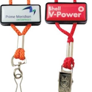 Cord lanyard with rectangle dome