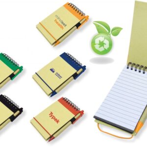 Stitched recycled notebook