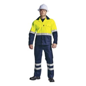 Premier Conti Jacket with Reflective – Available in: Safety Orange/Navy or Safety Yellow/Navy
