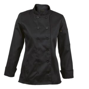 Ladies Long Sleeve Savona Chef Jacket – Available in: Black or White