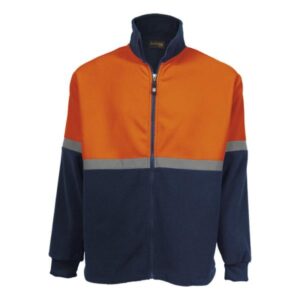 Quarry Fleece with Reflective – Available in: Navy/Safety Orange, Navy/Safety Yellow or Navy/Red