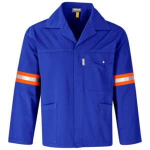 Site Premium Polycotton Workwear Jacket – Reflective Arms – Orange Tape