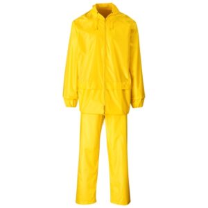 Weather Rubberised Polyester/Pvc Rainsuit – Avail Yellow, Olive Green or Navy
