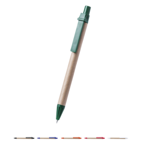 Recycled Cardboard Eco Ballpoint Pen With Blue Ink