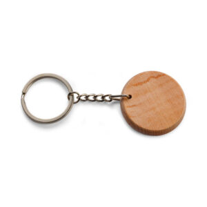 Round Beech Wood Keyring – Eco-Friendly